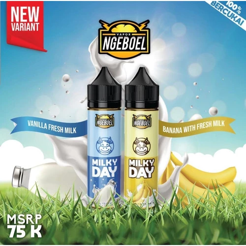 Ngeboel Milky Day Banana Vanilla || Liquid Freebase Terbaik dan Terenak 2023