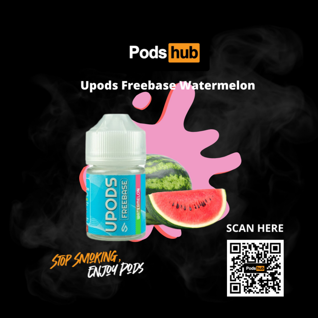 Upods Watermelon FREEZE Freebase Series || Liquid Freebase Terbaik dan Terenak 2023