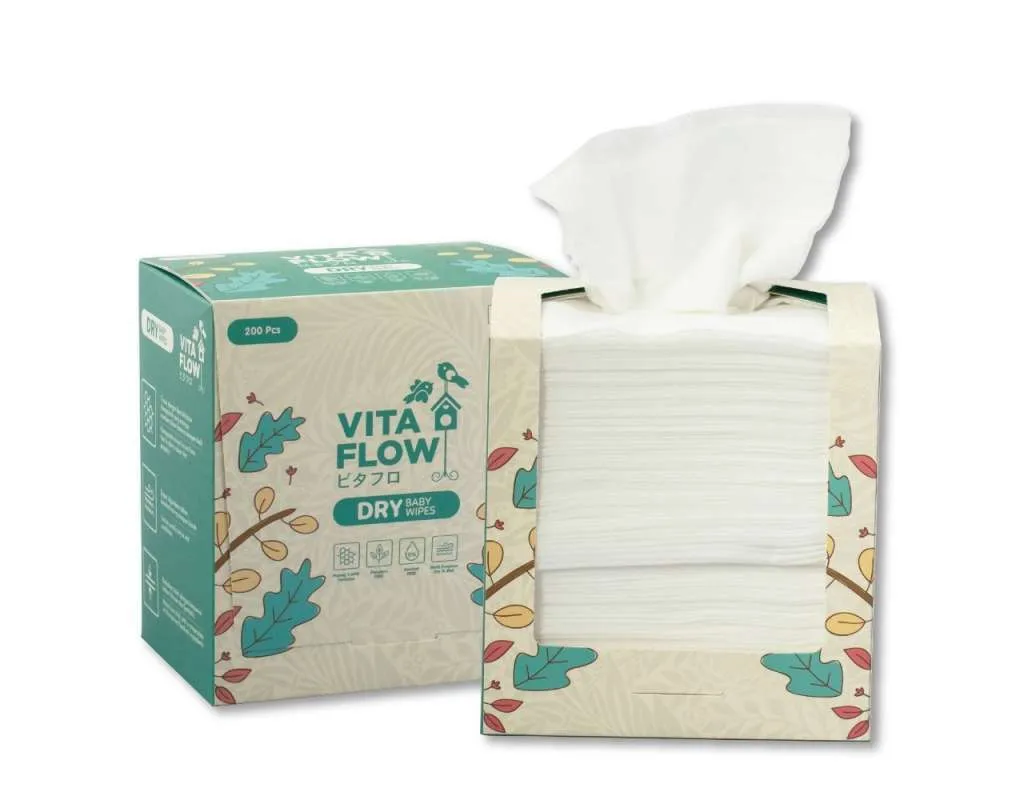 Vitaflow: Baby Wipes Dry & Wet || Tisu Kering Terbaik untuk Bayi