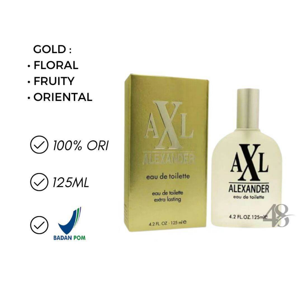 AXL Alexander Eau De Toilette 125ml Emas || Parfum untuk Remaja Pria