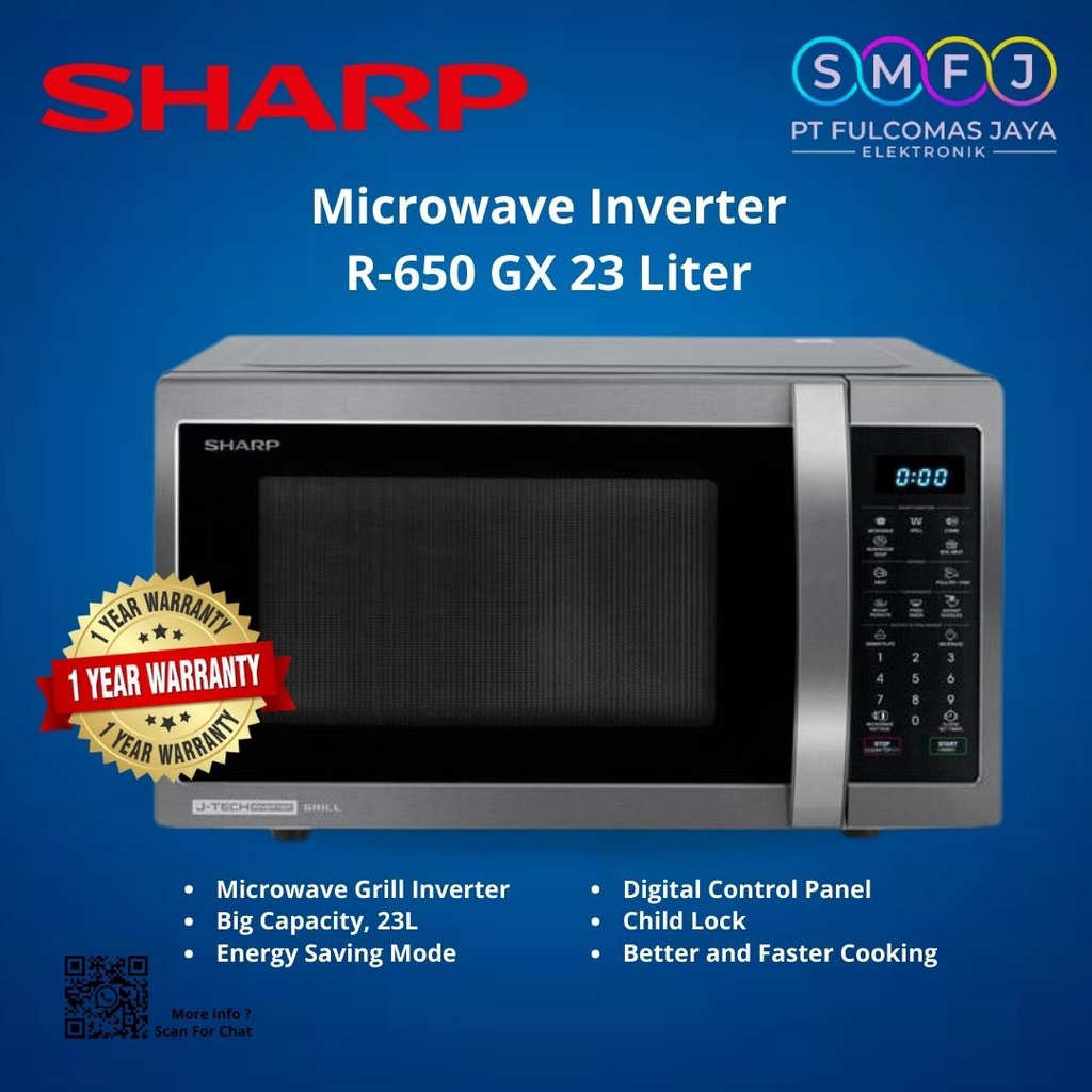 Grill Inverter Oven dengan kode R-650GX || Microwave Sharp Terbaik