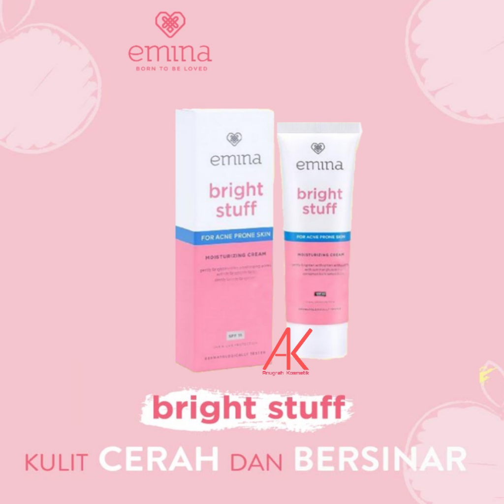Emina Bright Stuff For Acne Prone Skin Moisturizer Cream || skincare untuk kulit sehat