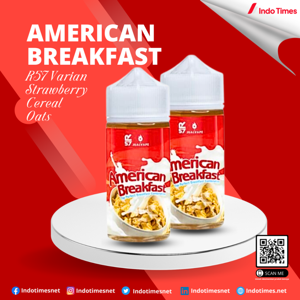 American Breakfast-R57 Varian Strawberry Cereal Oats || Liquid Creamy Terbaik Indonesia