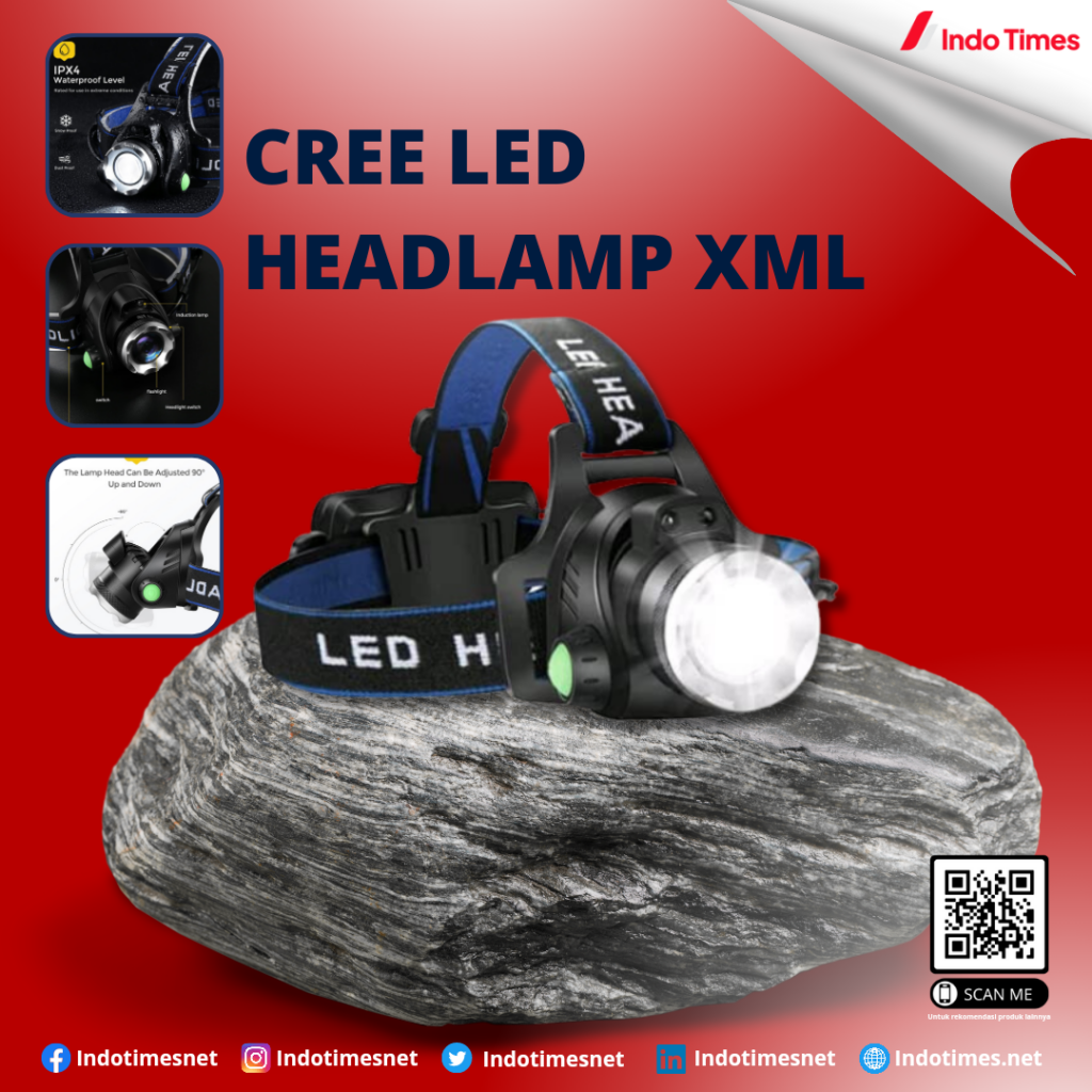 Cree LED Headlamp XML  || Merek Senter Kepala Terbaik