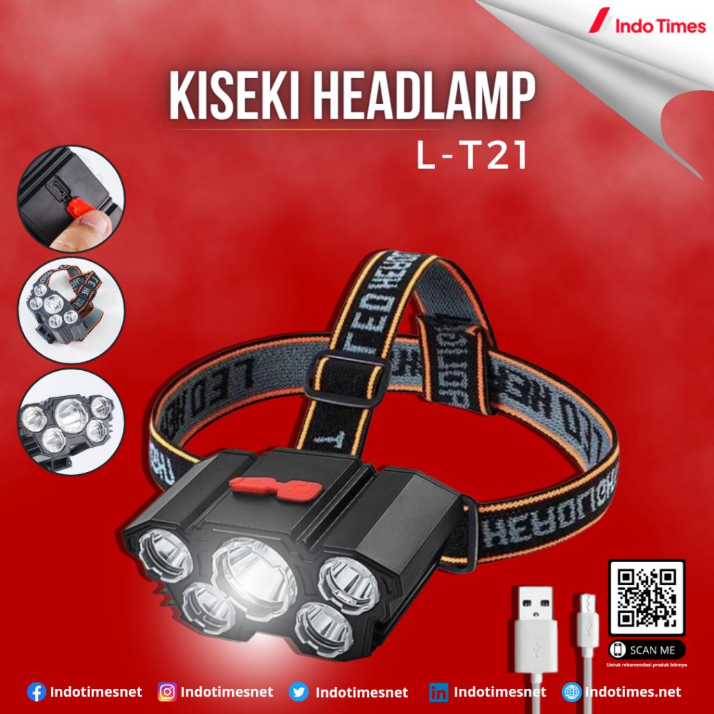 Kiseki Headlamp L-T21 || Merek Senter Kepala Terbaik