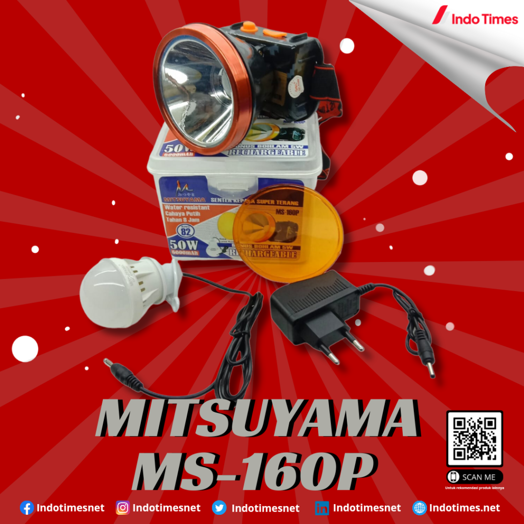 Mitsuyama MS-160P  || Merek Senter Kepala Terbaik