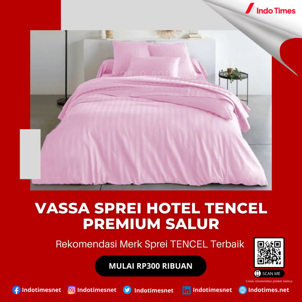 Vassa Sprei Hotel Tencel Premium Salur || Merk Sprei TENCEL Terbaik