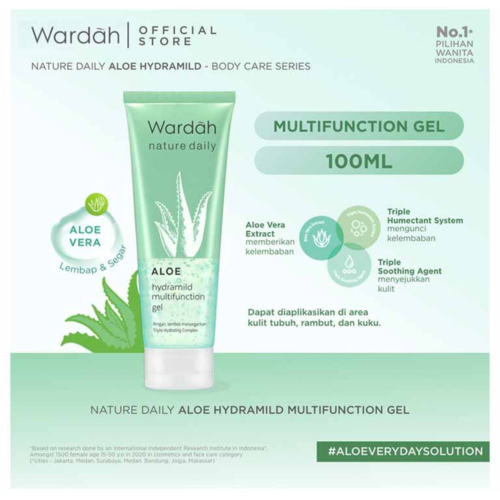 Wardah Nature Daily Aloe Multifunction Gel || Aloe Vera Gel Terbaik