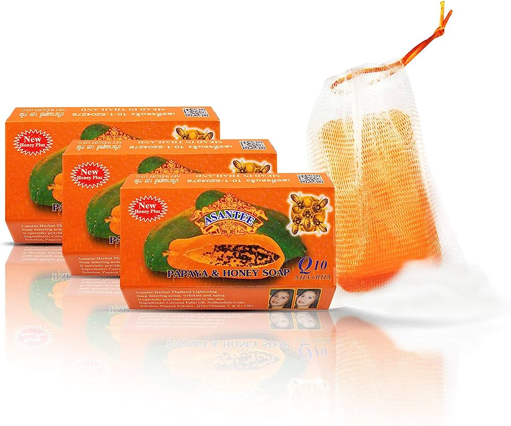 Asantee Papaya & Honey Soap 034 with Collagen