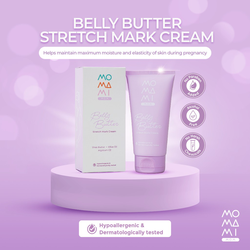 Momami Belly Butter Stretch Mark Cream || Krim Penghilang Stretch Mark Terbaik