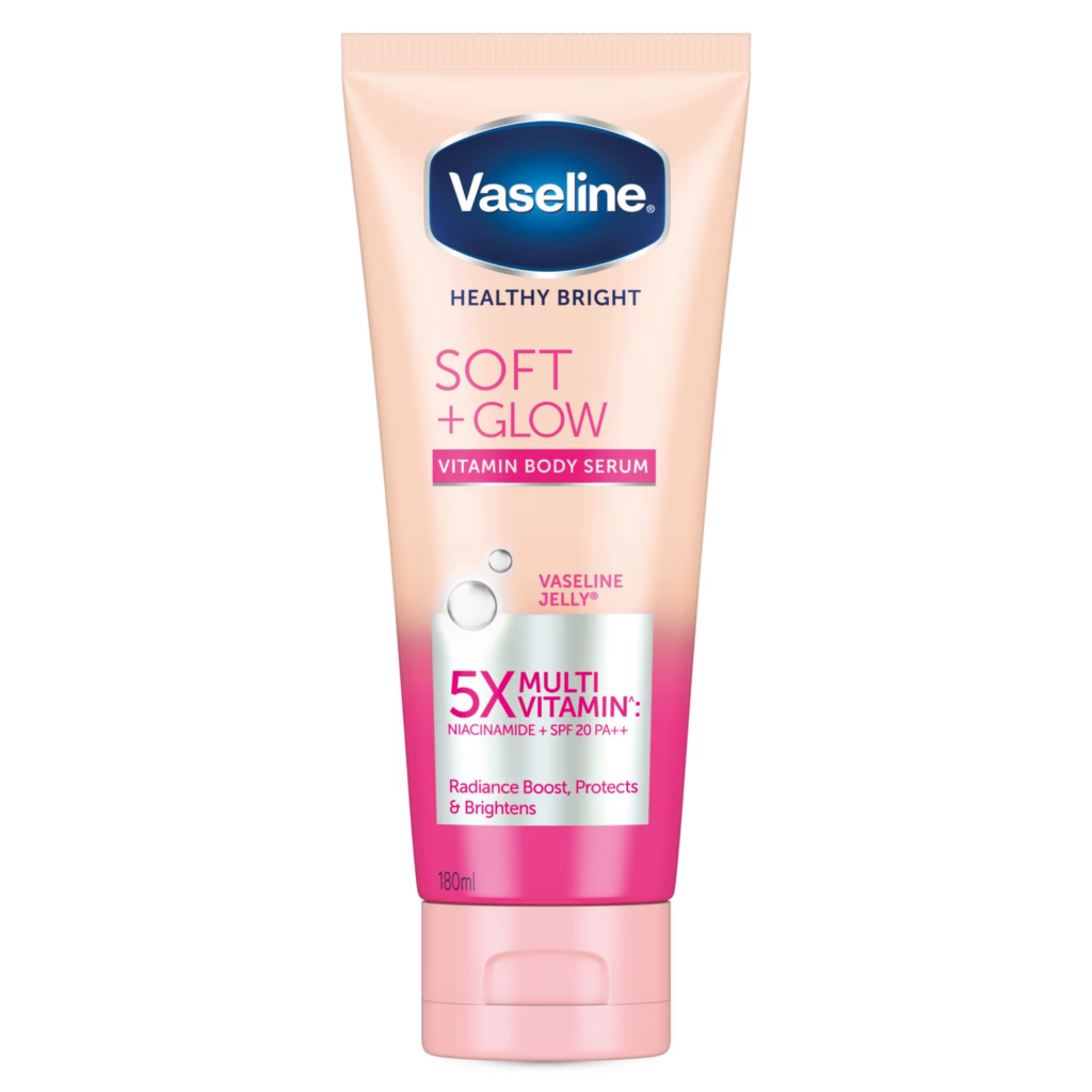 Vaseline Healthy Bright: Soft + Glow || Body Lotion Vaseline Terbaik