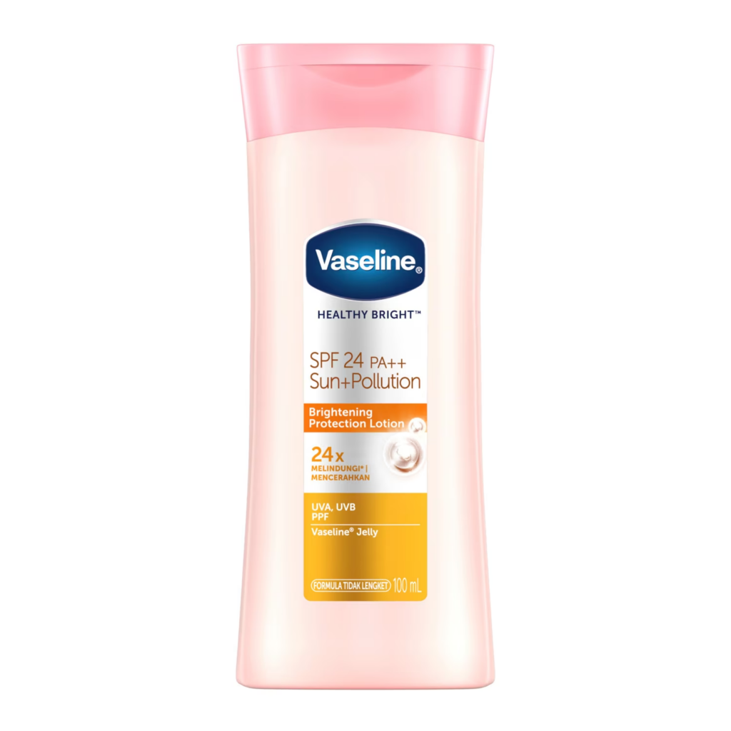 Vaseline Healthy Bright: Sun + Pollution Protection || Body Lotion Vaseline Terbaik