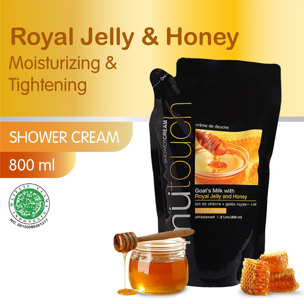 MU Touch - Goat’s Milk Shower Cream with Royal Jelly & Honey || Sabun Susu Kambing Terbaik