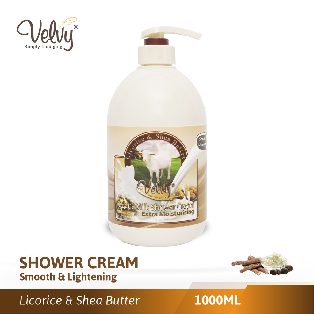 Velvy Goat's Milk Shower Cream Extra Moisturising || Sabun Susu Kambing Terbaik