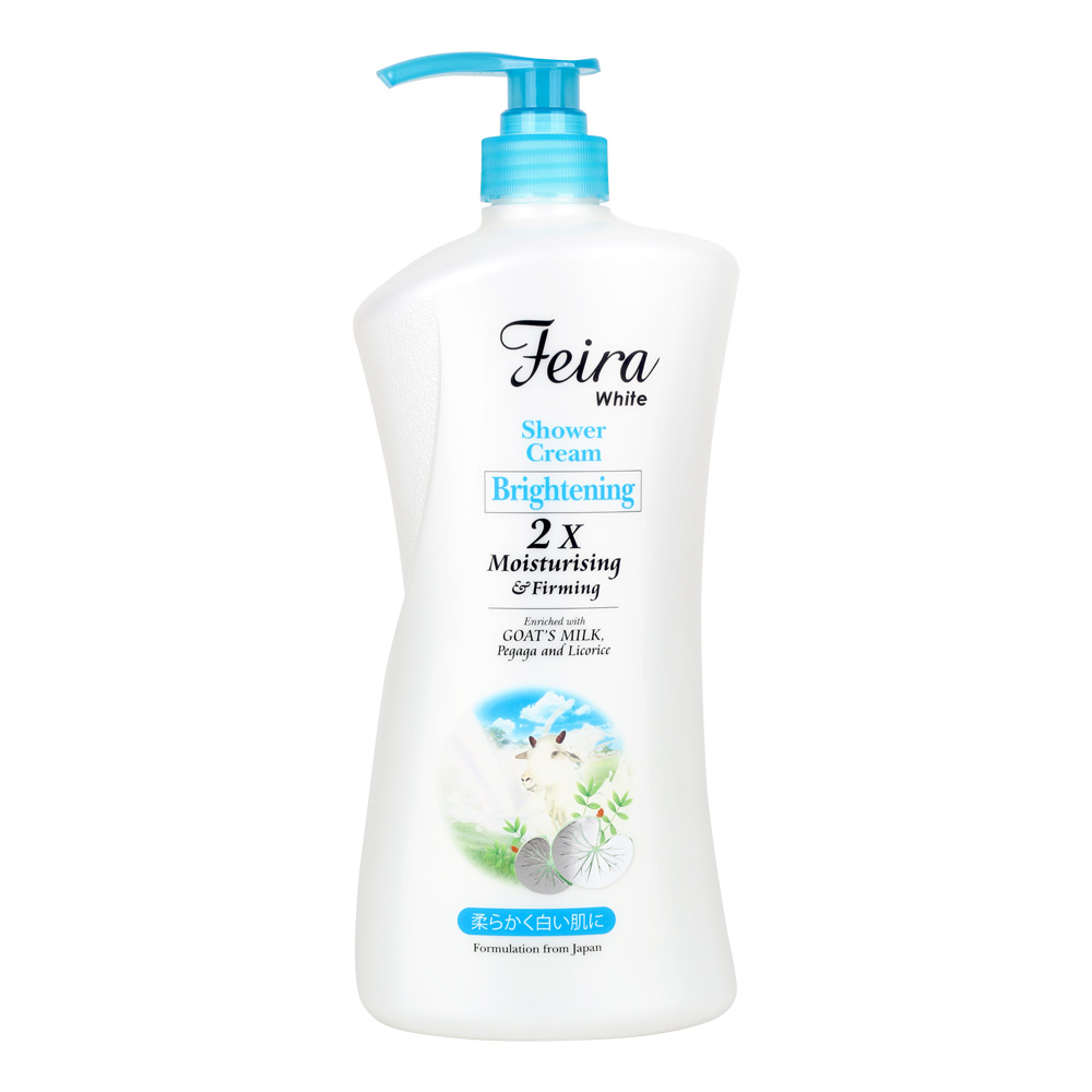 Feira White Shower Cream Brightening with 2X Moisturizing & Firming || Sabun Susu Kambing Terbaik
