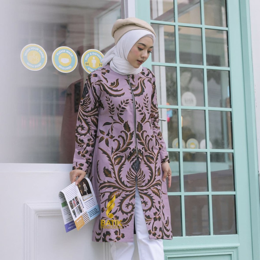 Tunik Panjang Busui Friendly || Model Atasan Batik Wanita Elegan