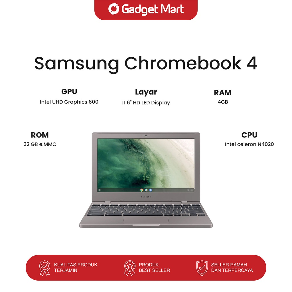 Samsung Chromebook 4 Prosesor Intel Celeron N4020 || Notebook Samsung yang Bagus dan Terjangkau