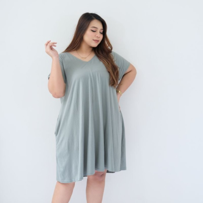Bigissimo Abbely Midi Dress || Merk Baju Wanita Plus Size Terbaik