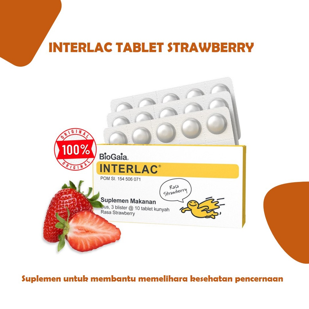 BioGaia Interlac Rasa Strawberry || Suplemen Probiotik yang Bagus