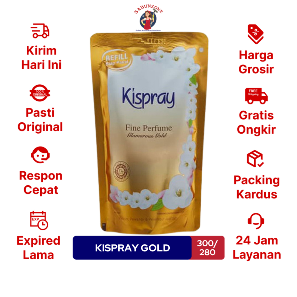 Kispray Fine Perfume Glamorous Gold || Pelicin Pakaian Terbaik Untuk Setrika