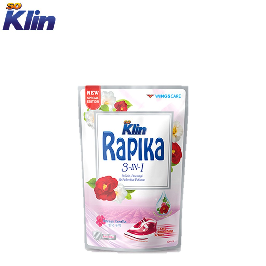 So Klin Rapika 3 in 1 Korean Camellia dari Wings || Pelicin Pakaian Terbaik Untuk Setrika