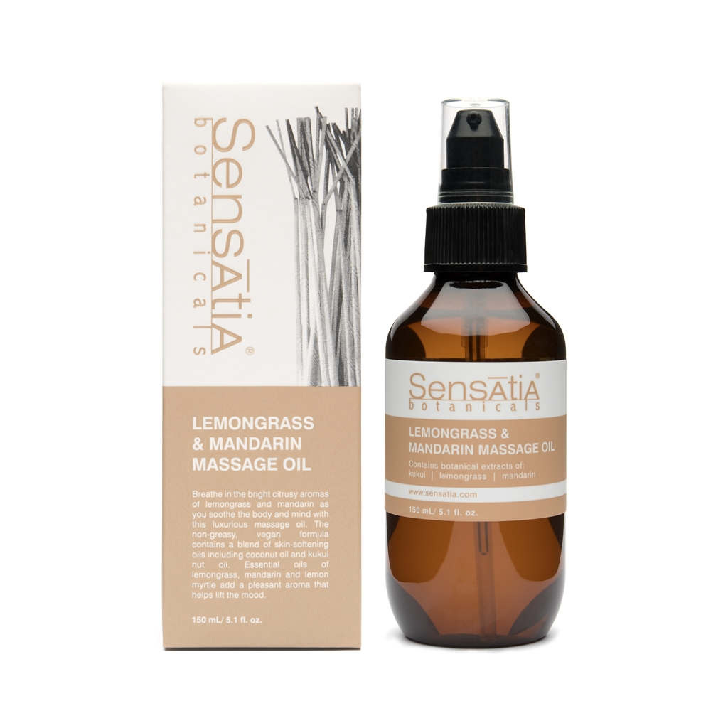 Sensatia Botanicals: lemongrass and Mandarin massage oil || Massage Oil Terbaik 2023
