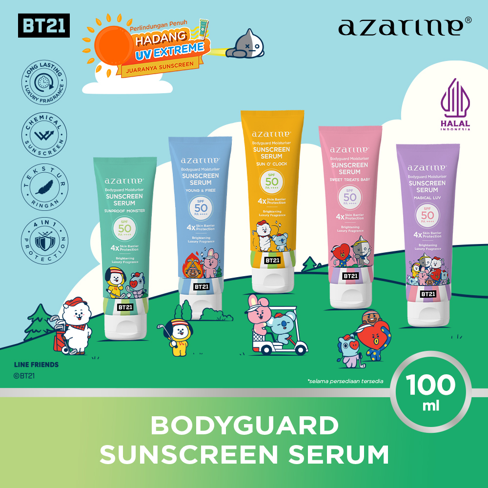 Azarine: Bodyguard Moisturizer Serum || Sunblock Badan yang Bagus