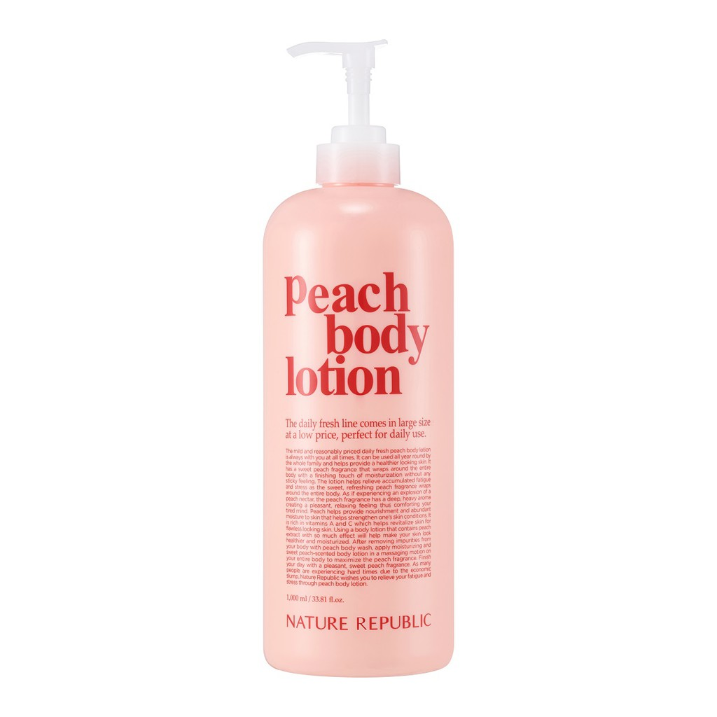 Nature Republic: Daily Fresh Peach Body Lotion || Body Lotion Korea Terbaik