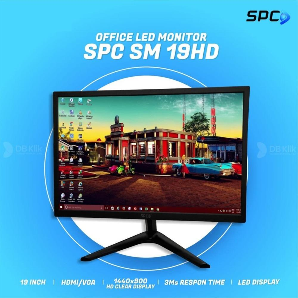 Monitor SPC 19 Inch SM-19HD || monitor HDMI dibawah 1 juta