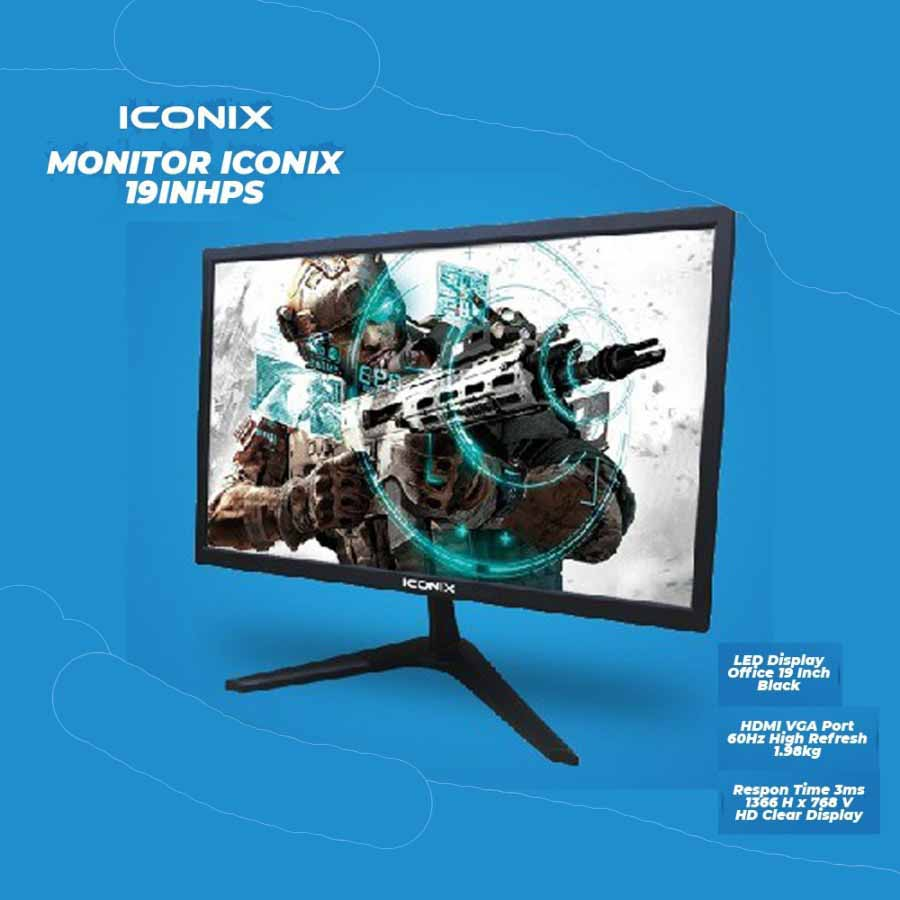Monitor LED Iconix 19 Inch || monitor HDMI dibawah 1 juta