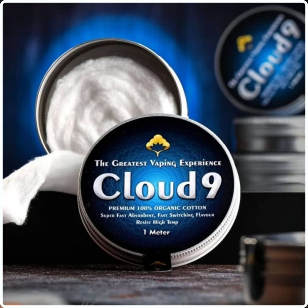 Cloud9: Premium 100% Organic Cotton || Kapas Vape Terbaik