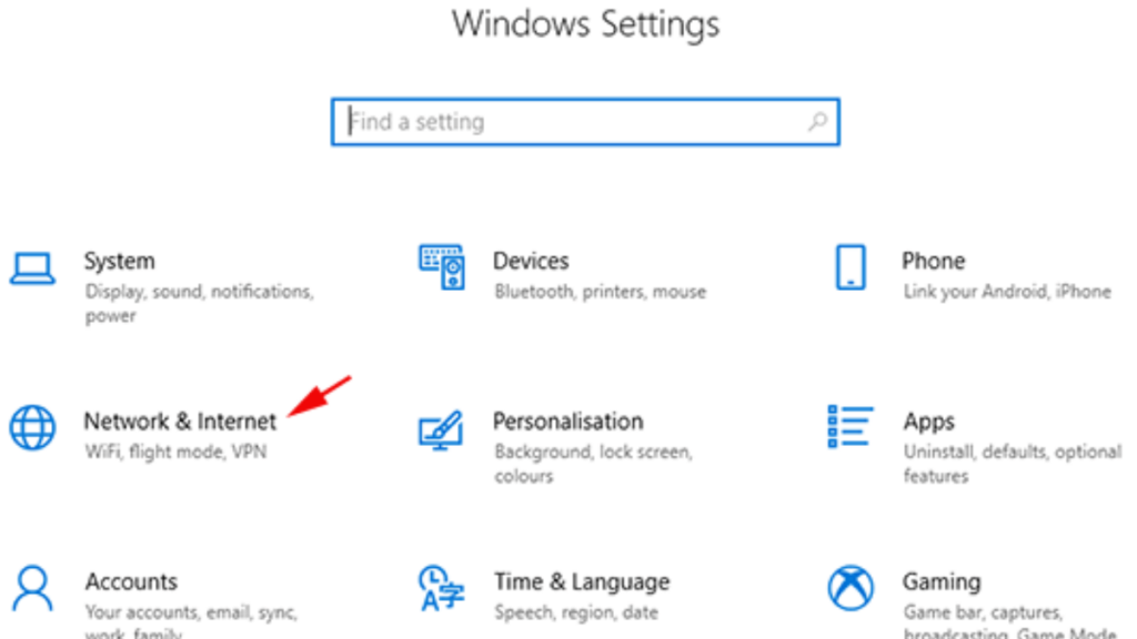 Mengaktifkan Mode Pesawat di Windows 10 Melalui Windows Settings