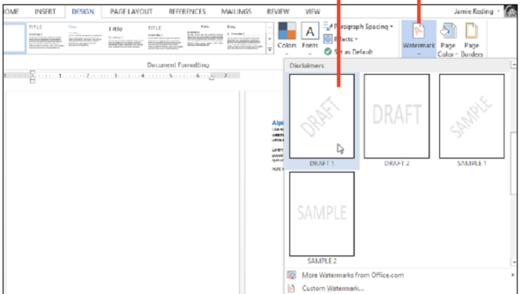 Cara membuat watermark built-in di Word || Cara Membuat Watermark di Word