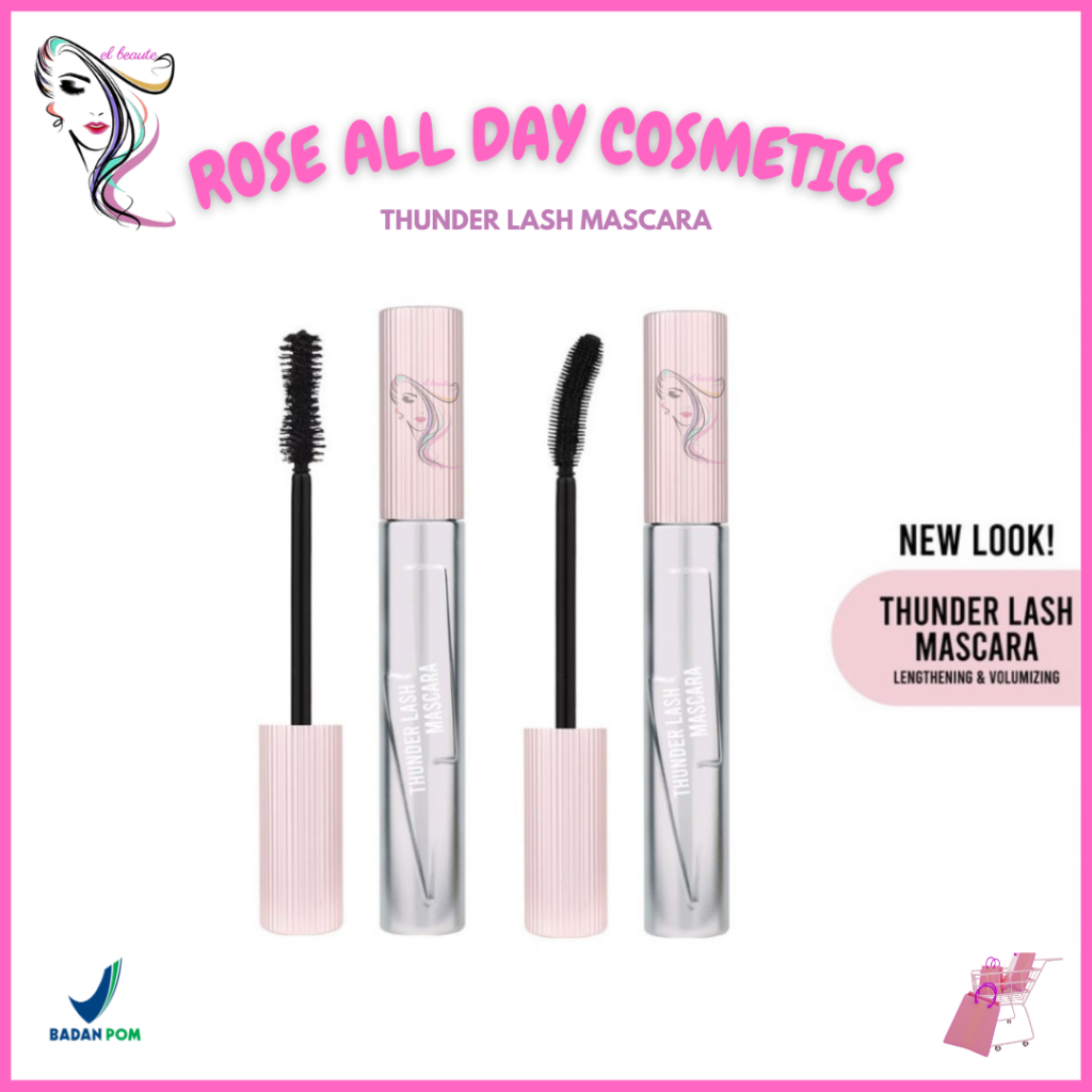 Rosé All Day Cosmetics All New Thunder Lash Mascara Lengthening || Maskara Waterproof Terbaik