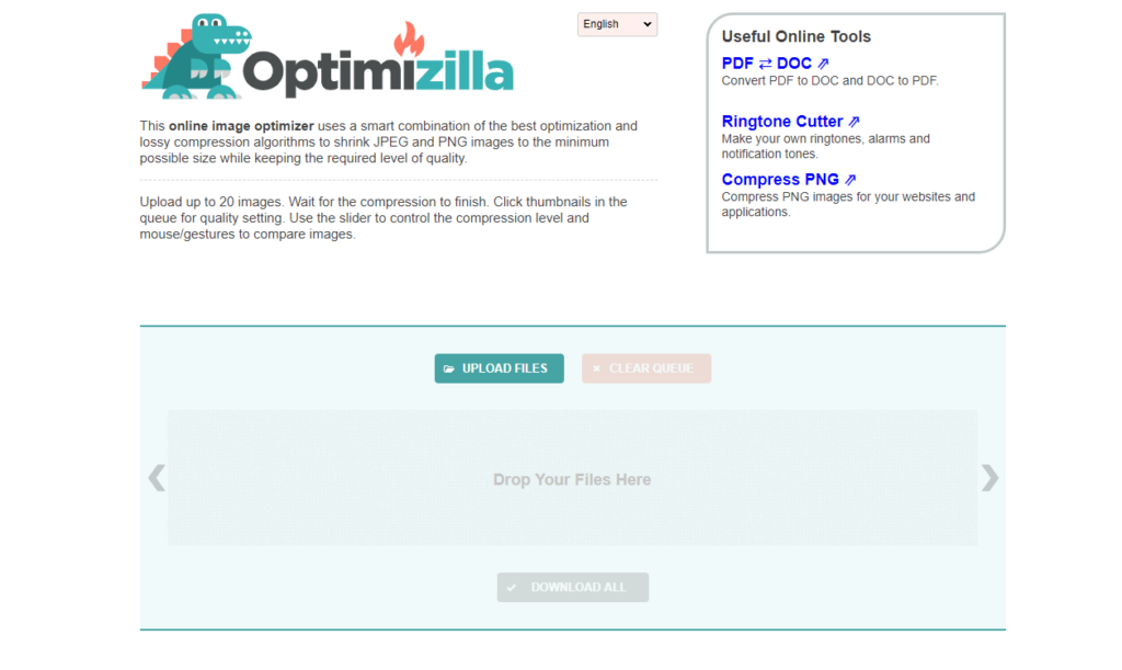 Optimizilla || Alat Kompres Gambar Online Terbaik