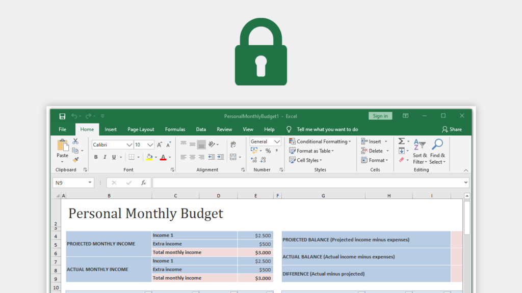 Cara Mengunci File Excel